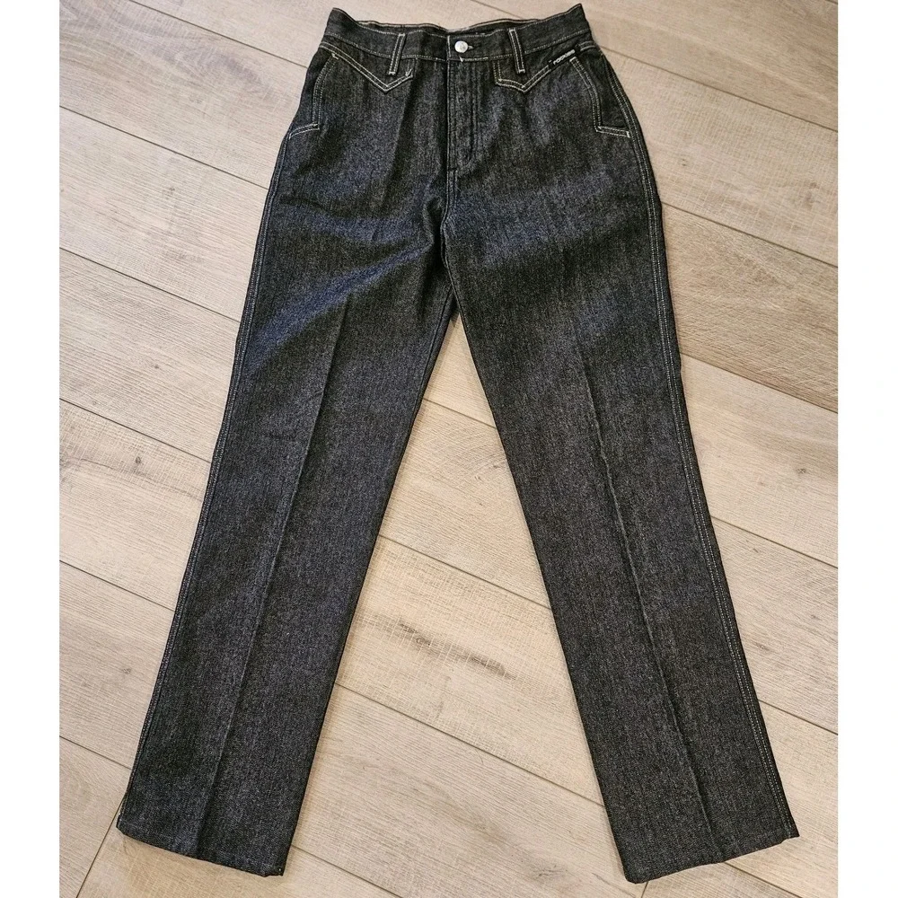 Vintage Rockies Jeans Women's Western‎ High Rise Cowgirl Size 29/9 Black - Picture 2 of 10